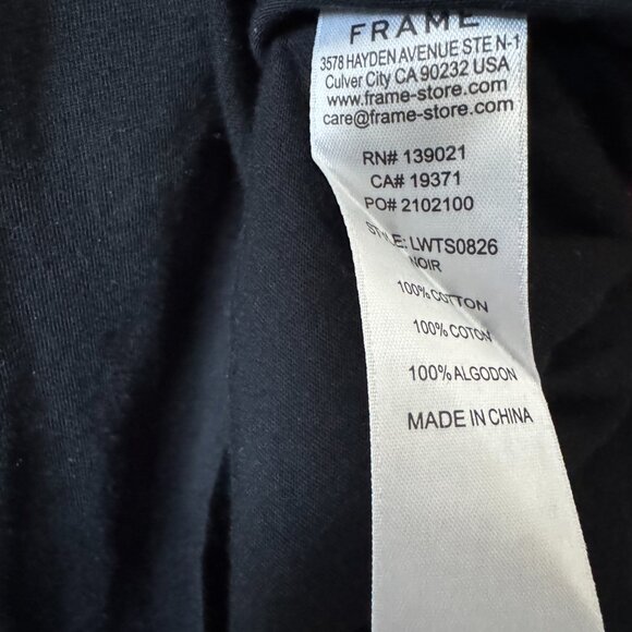 FRAME Le Mid Rise V-Neck T-Shirt - Picture 5 of 7